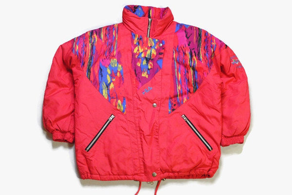 vintage FILA SKI Team Italia Jacket Thermore Energy Saving Entrant Coat Jumpsuit authentic 90s 80s retro hoodie acid colorway snowboarding.