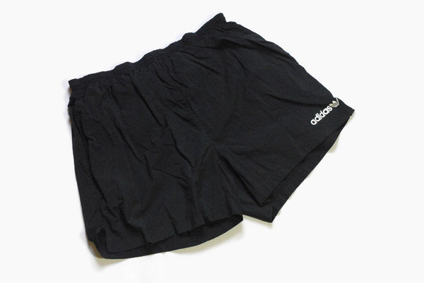 vintage ADIDAS track shorts SIZE L black the brand with the three strips authentic 90's 80's suit sport germany style unique summer outfit