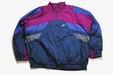 vintage NIKE authentic track jacket Size XL purple blue rare retro rave hipster sport athletic 90s casual hip hop running streetwear logo