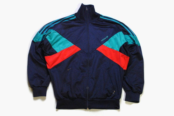 vintage ADIDAS ORIGINALS men's track jacket Size M authentic blue red unisex retro rave hipster 90's 80's suit streetwear clothing athletic