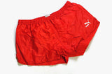 vintage PUMA track shorts Size 6 red authentic 90's 80's suit sport germany style athletic outfit summer activity wear activewear bright vtg