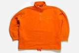 vintage FILA FLEECE Sweater men's Size M orange ski anorak bright color authentic sweatshirt 90's 80's retro hipster winter rave streetwear