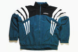 vintage ADIDAS ORIGINALS men's track jacket Size M authentic green black unisex retro rave hipster 90s 80s suit streetwear clothing athletic