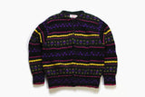 vintage UNITED COLORS Of BENETTON Shetland Wool Cardigan sweater unisex Size 46 men's authenitc multicolor 90s 80s retro hipster streetwear