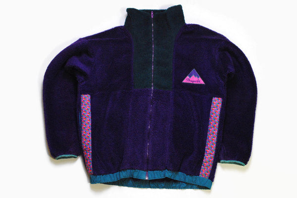 vintage HELLY HANSEN FLEECE Anorak oversize men's Size M purple authentic sweater warm 90s 80s retro hipster winter rave outdoor streetwear