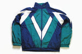 vintage PUMA men's track jacket Size M authentic green blue rare retro rave hipster 90s 80s unisex bomber streetwear clothing calssic sport