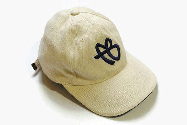 vintage FUBU hat big logo cap made in USA hipster one size 100% cotton retro authentic beige hip hop 1990s 1980s summer sun visor deadstock