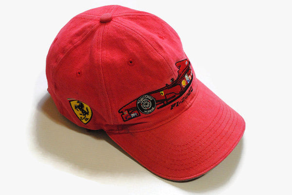 vintage FERRARI Michael Schumacher Bolid F1 2000 mens Baseball Cap Hat One Size red black Big logo Trucker authentic race team 90s Formula 1