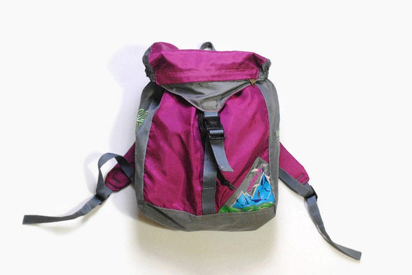 vintage ADIDAS ORIGINALS West Germany backpack purple gray multicolor mountain hiking rare authentic accessories retro outfit bag streetwear