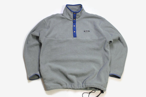 vintage PETER STORM FLEECE sweater Retro mens snap buttons Size M authentic dark color winter sweatshirt 90s rare hipster rave ski outdoor