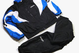 vintage ADIDAS ORIGINALS track suit black blue Size M oversized retro hipster sport clothing rave 90's 80's authentic mens unisex athletic