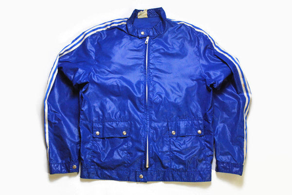 vintage ADIDAS ORIGINALS blue lightwear Jacket Size S/M authentic rare retro wear hipster 80s windbreaker coat athletic sport light clothing
