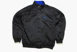 vintage NIKE authentic track jacket Size M black blue rare retro rave hipster sport athletic 90s casual hip hop streetwear swoosh big logo