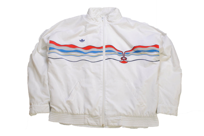vintage IVAN LENDL ADIDAS Originals 80's white Track Jacket Size xxl authentic retro hipster 90's made in West Germany athletic sport suit