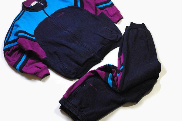 vintage ADIDAS ORIGINALS track suit Size L blue purple oversized retro hipster sport clothing rave 90's 80's authentic men's unisex athletic