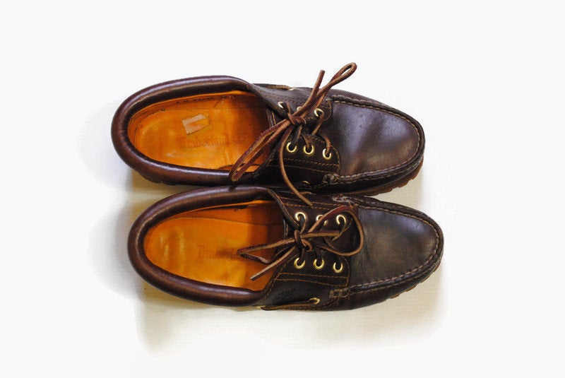 Vintage Timberland 3-Eye Eyelet Boat Shoes Women's 36